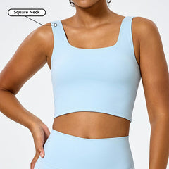 OEM Custom Recycled Square Neck Yoga Sports Bra