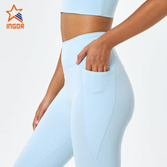 Custom Women Recycled High Waist Pocket Yoga Leggings