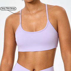 OEM Women Soft Y Back Thin Strap Sports Yoga Bra