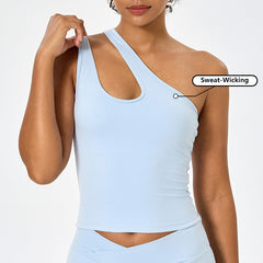 OEM Women Sports Vest With One Shoulder Strap Yoga Bra