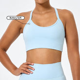 OEM Custom Recycled Neck-hanging Yoga Sports Bra