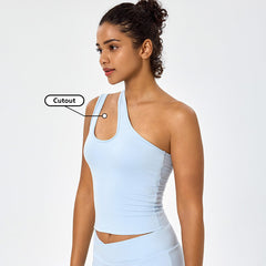 OEM Women Sports Vest With One Shoulder Strap Yoga Bra