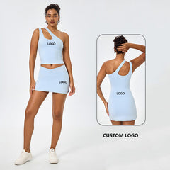 OEM Women Sports Vest With One Shoulder Strap Yoga Bra