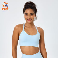 OEM Custom Recycled Neck-hanging Yoga Sports Bra