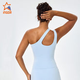 OEM Women Sports Vest With One Shoulder Strap Yoga Bra