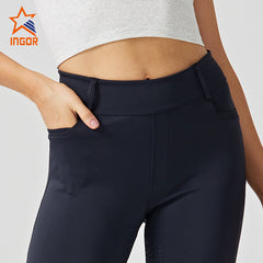 Gym Apparel Manufacturers Custom Women High Waist Non-Slip Equestrian Pants