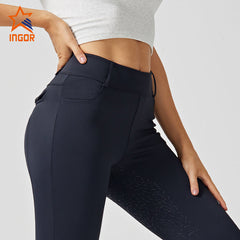 Gym Apparel Manufacturers Custom Women High Waist Non-Slip Equestrian Pants