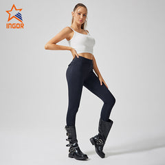 Gym Apparel Manufacturers Custom Women High Waist Non-Slip Equestrian Pants