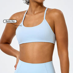 Custom Activewear Women Thin Strap Backless Sports Yoga Bra