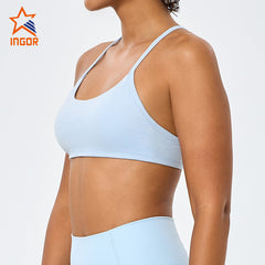 Custom Activewear Women Thin Strap Backless Sports Yoga Bra