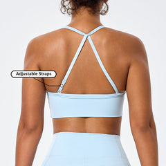 OEM Custom Recycled Neck-hanging Yoga Sports Bra