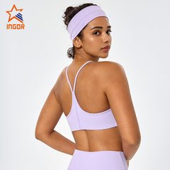 OEM Women Soft Y Back Thin Strap Sports Yoga Bra