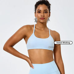 Custom Activewear Women Thin Strap Backless Sports Yoga Bra