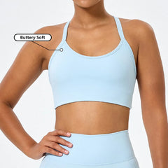 OEM Custom Recycled Neck-hanging Yoga Sports Bra