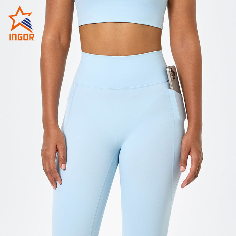 Custom Women Recycled High Waist Pocket Yoga Leggings