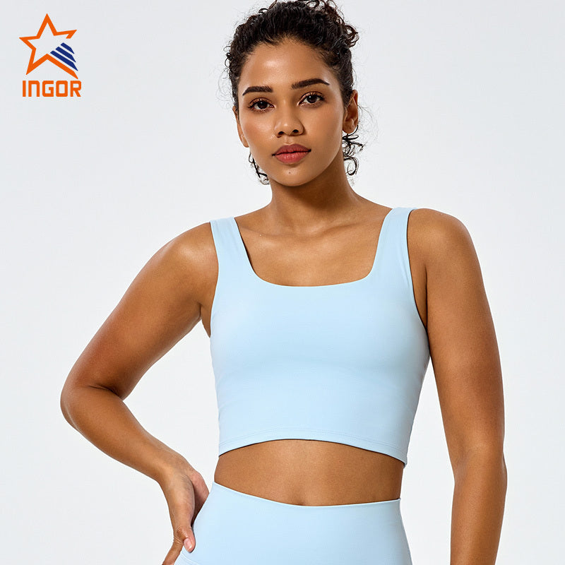 OEM Custom Recycled Square Neck Yoga Sports Bra
