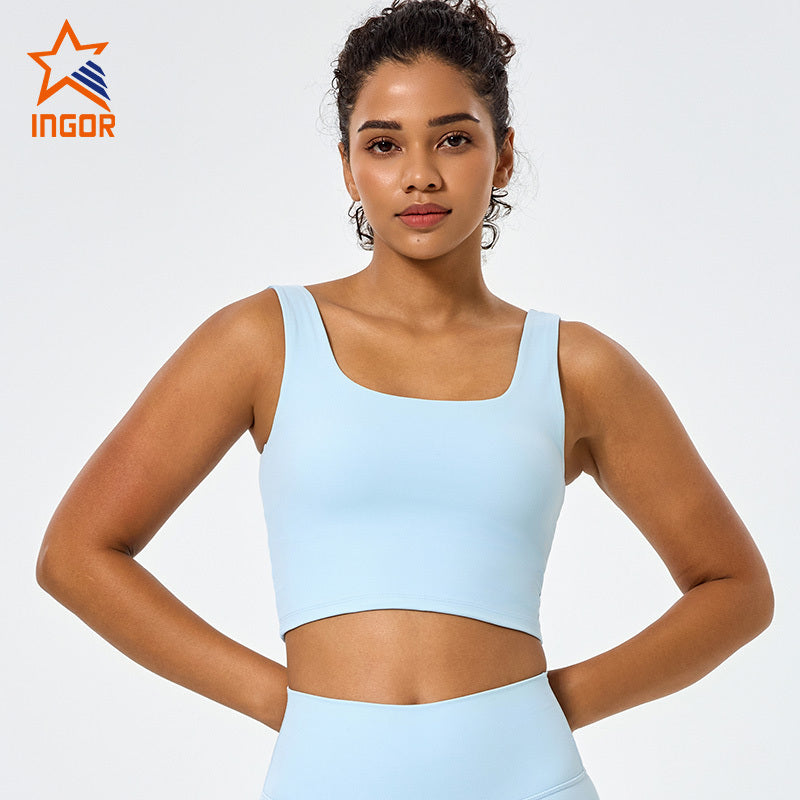 OEM Custom Recycled Square Neck Yoga Sports Bra