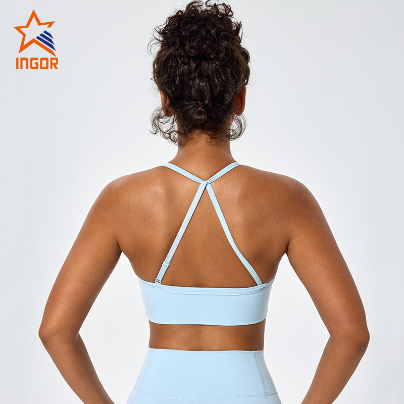 OEM Custom Recycled Neck-hanging Yoga Sports Bra