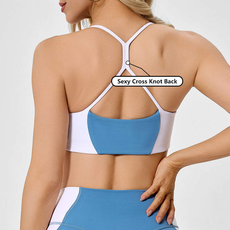 Custom Women Clashing Colors Breathable Sports Bra | INGORSPORTS
