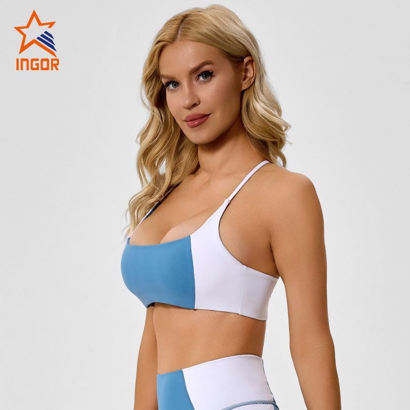Custom Women Clashing Colors Breathable Sports Bra | INGORSPORTS