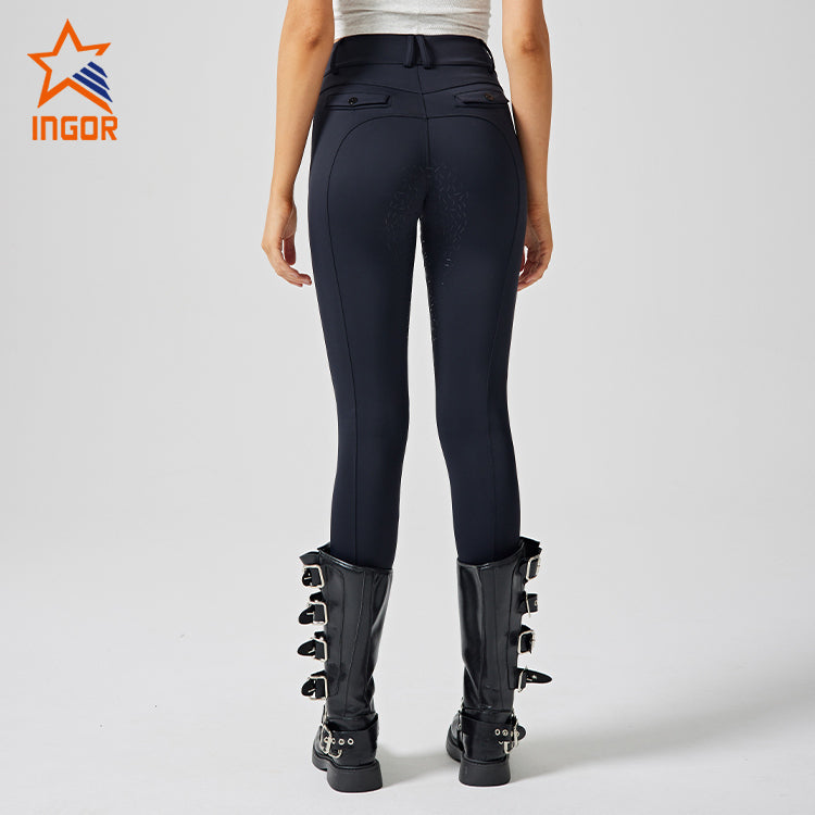 Gym Apparel Manufacturers Custom Women High Waist Non-Slip Equestrian Pants