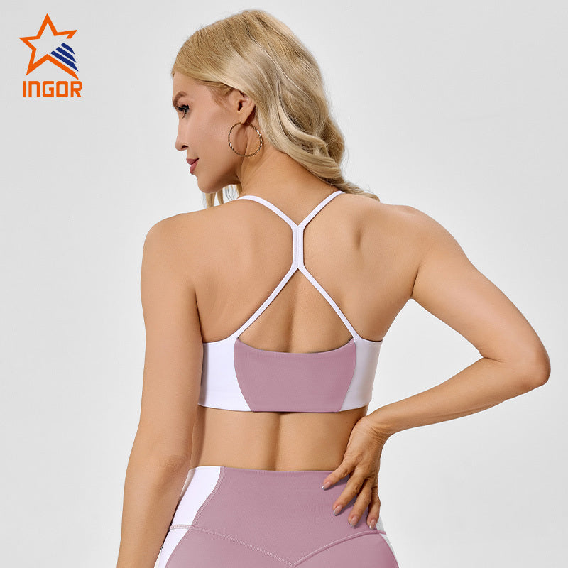 Custom Women Clashing Colors Breathable Sports Bra | INGORSPORTS