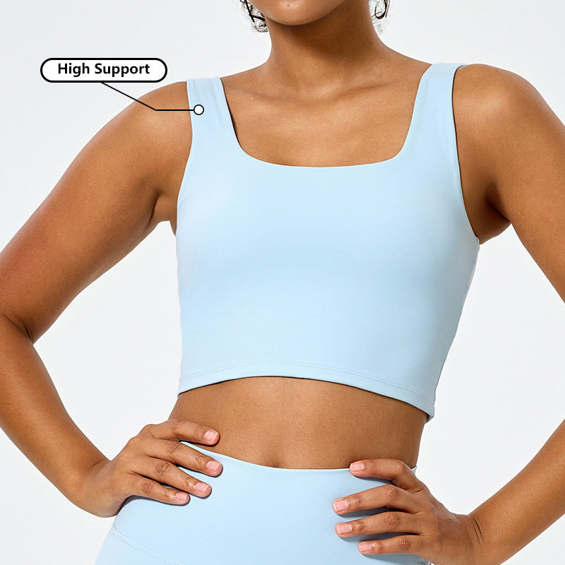 OEM Custom Recycled Square Neck Yoga Sports Bra